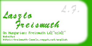 laszlo freismuth business card